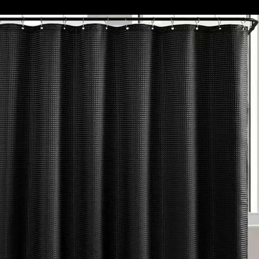 Textured Waterproof Shower Curtain Bowlift