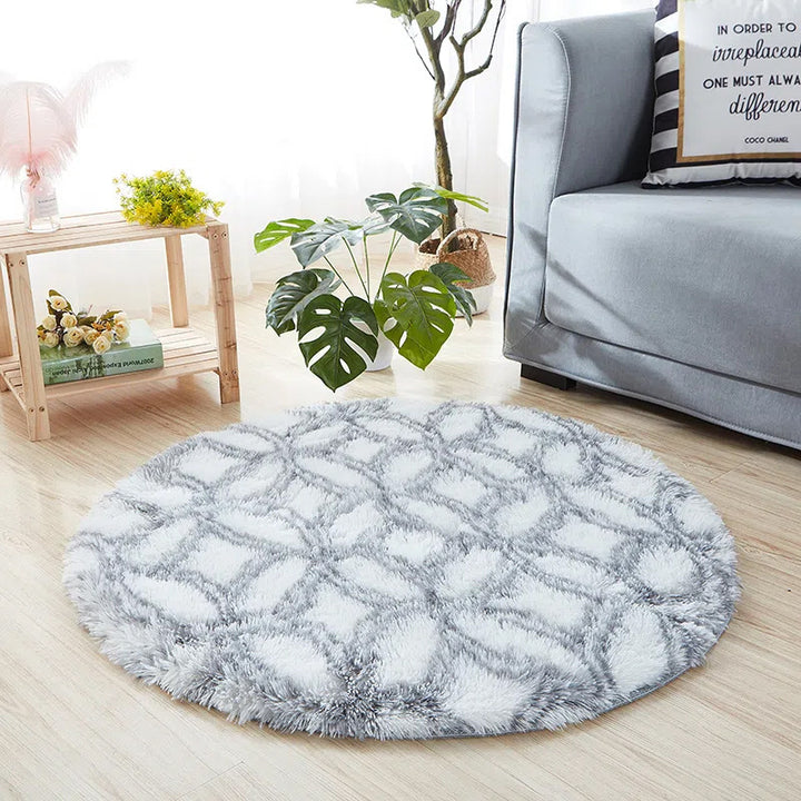 Plush Circular Area Rug Bowlift