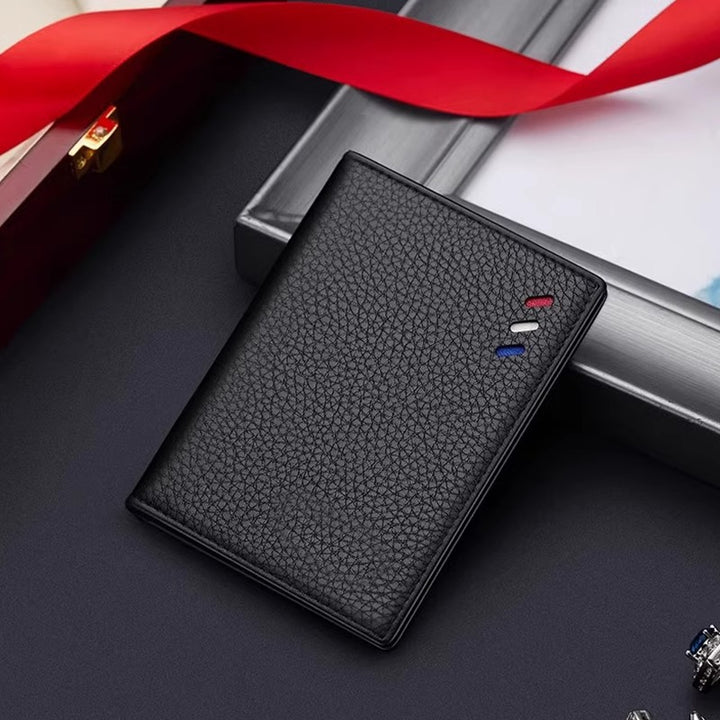 Textured Leather Card Holder Wallet Bowlift