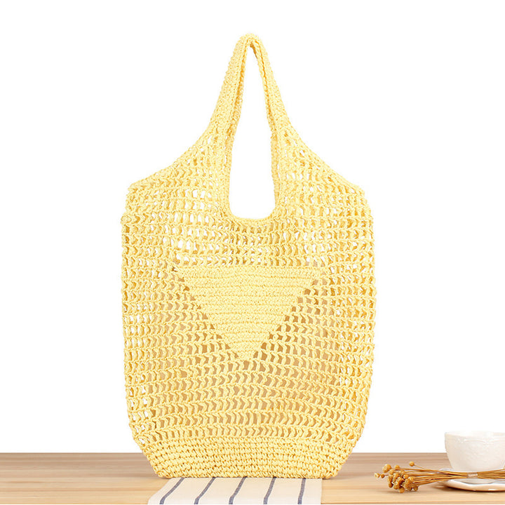 Hand-knotted net tote bag Bowlift