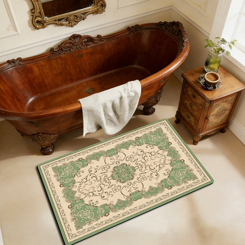 Elegant Vintage Floral Bath Mat Bowlift 1788245864