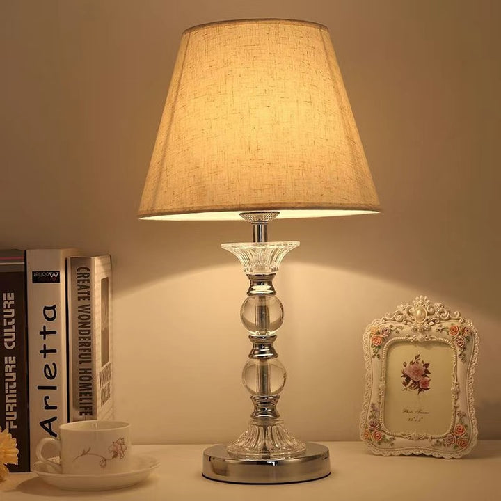 Elegant Floral Print Accent Table Lamp