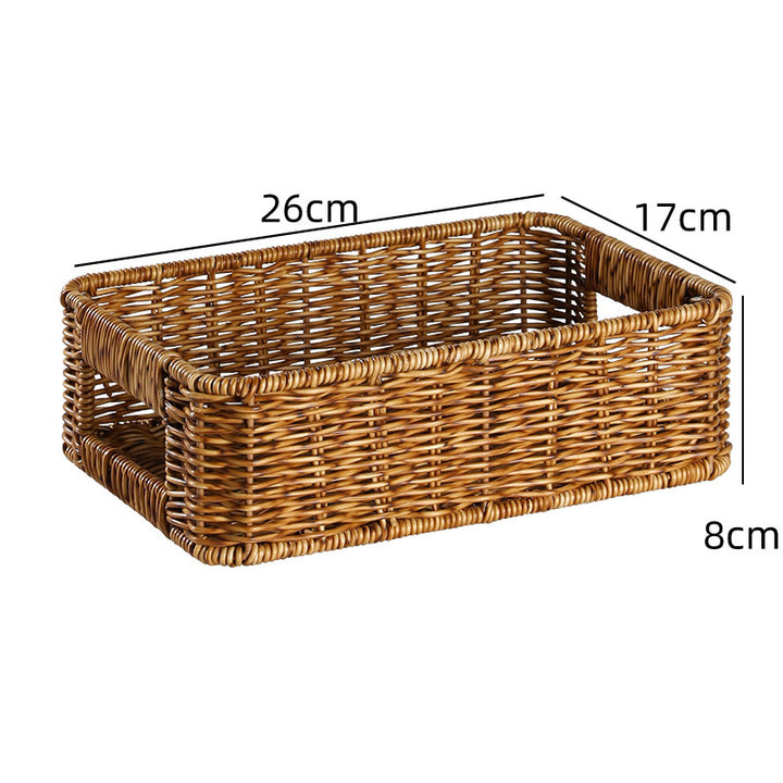 Handcrafted Rectangular Wicker Storage Bin Bowlift