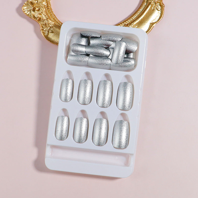 Shimmering Metallic Press-On Nail Set Bowlift