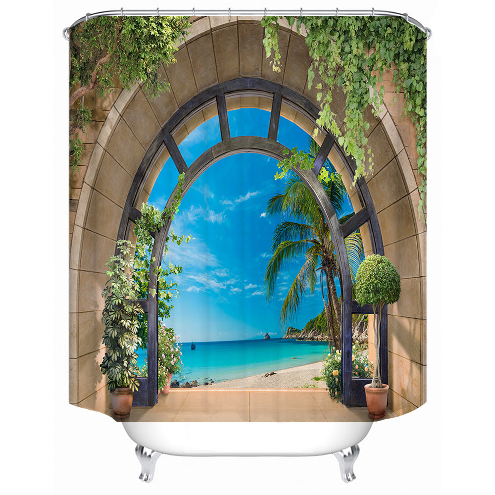 Coastal Escape Shower Curtain Bowlift