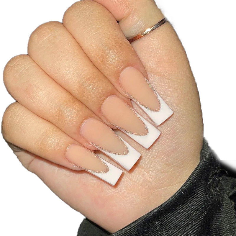 Elegant French Tip Nail Extensions Bowlift