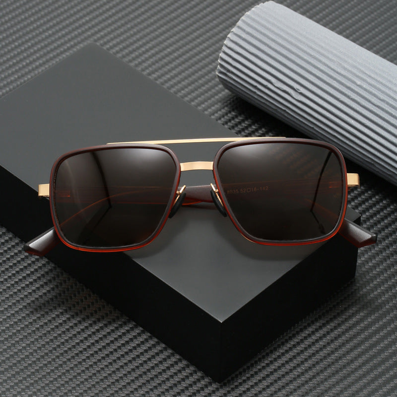 Ladies elegant square sunglasses with high-quality metal frame Bowlift
