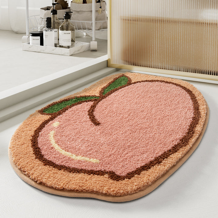 Decorative Peach Shaped Bath Mat Bowlift