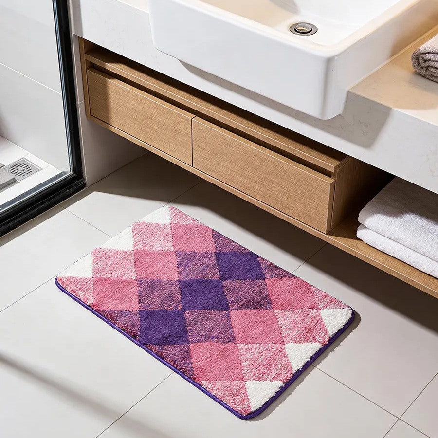 Soft Absorbent Wave Pattern Bath Mat Bowlift