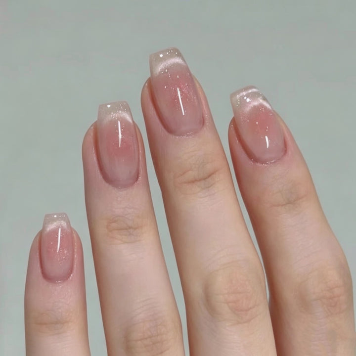 Premium French Tip Press-On Nail Design Bowlift