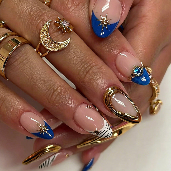 Artistic art nails with elegant accents Bowlift