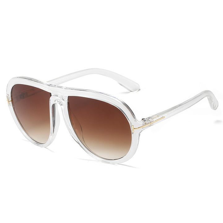 Oversized Fashionable Transparent Pink Sunglasses Bowlift