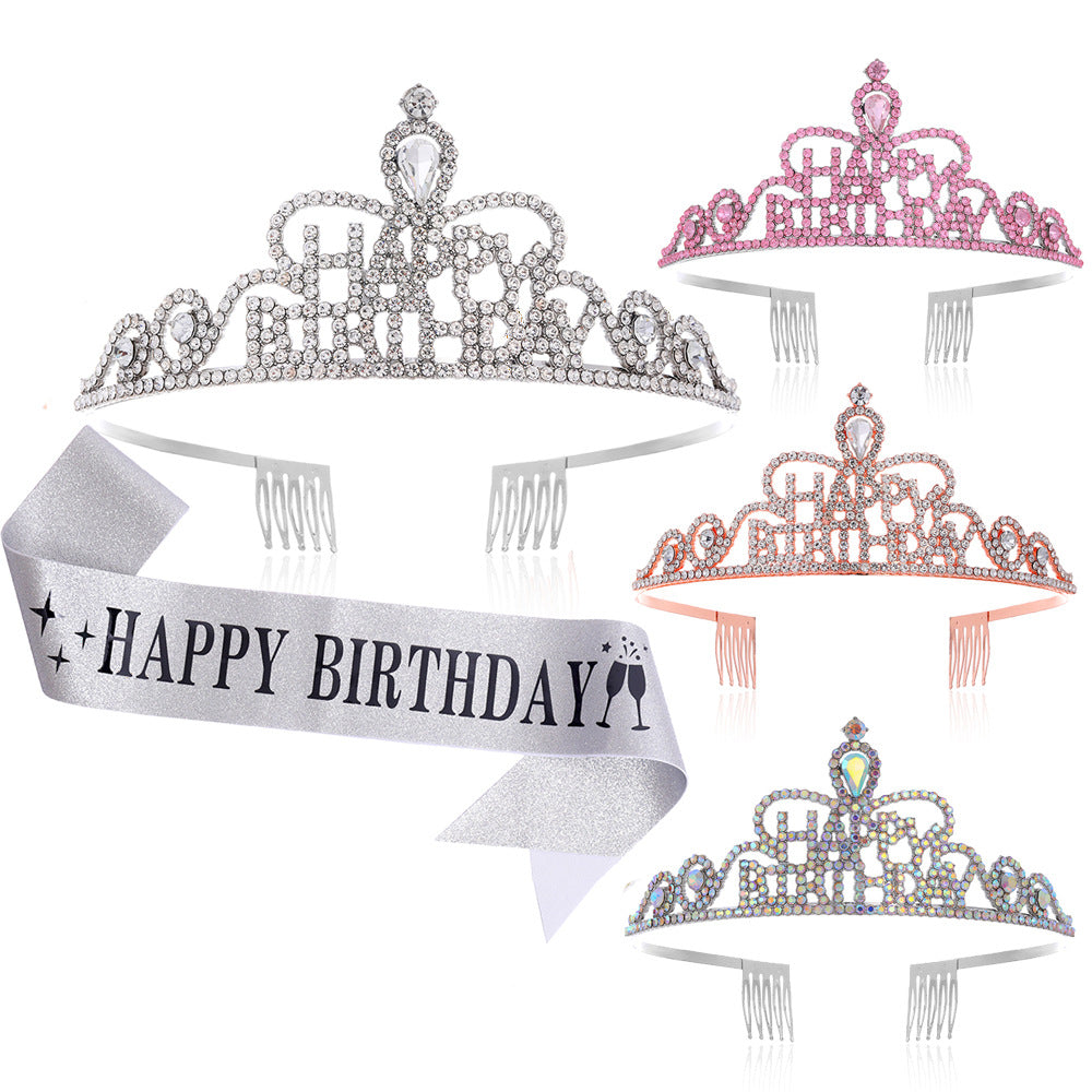 Women Funkenkrone with "Happy Birthday" lettering Bowlift