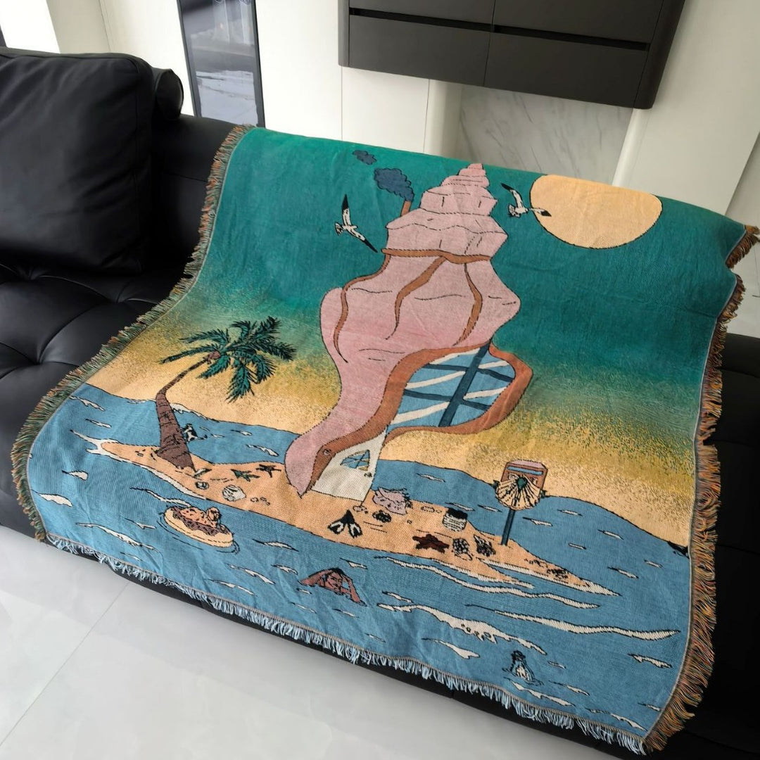 Artistic Jacquard Throw Blanket