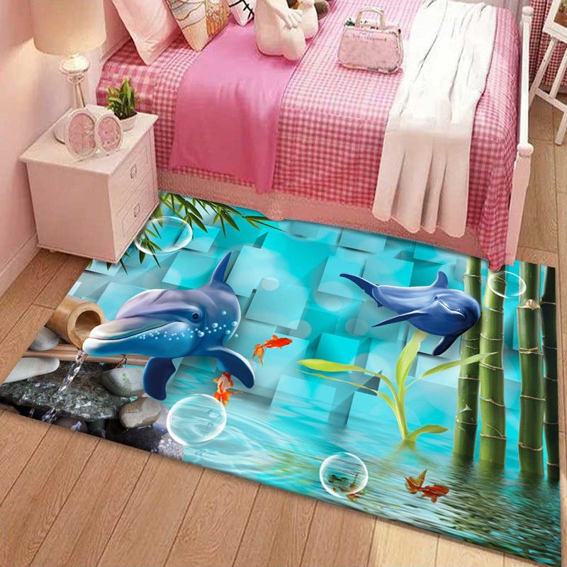 Coral Reef Ocean Scene Rug