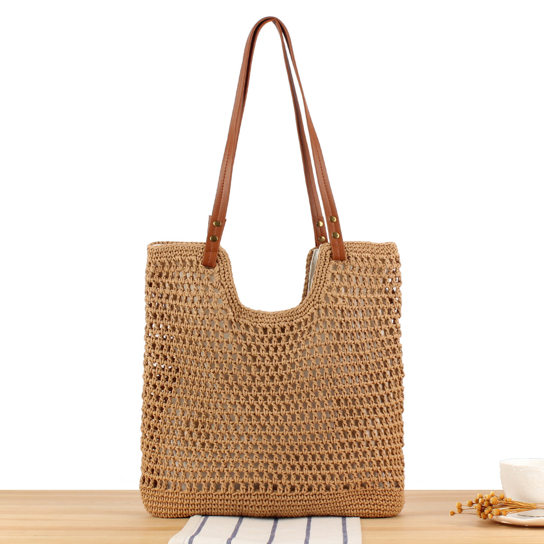 Large Shoulder Bag Made from Handwoven Natural Material Bowlift
