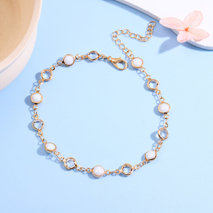 Decorative Gemstone Anklet Bowlift