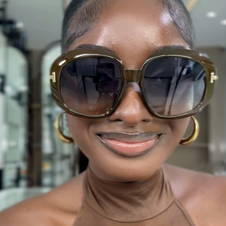 Women's oversized sunglasses with elegant frame structure and UV protection Bowlift