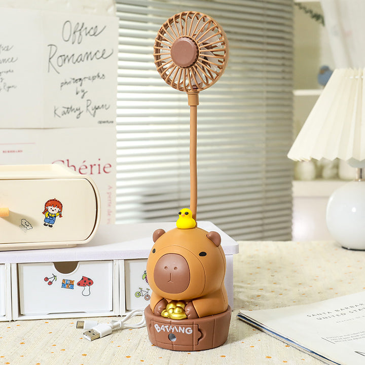 Women's Portable Toy Fan with Animal Design Bowlift