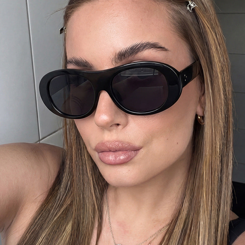 Women's fashionable oversized sunglasses with elegant tortoiseshell pattern Bowlift