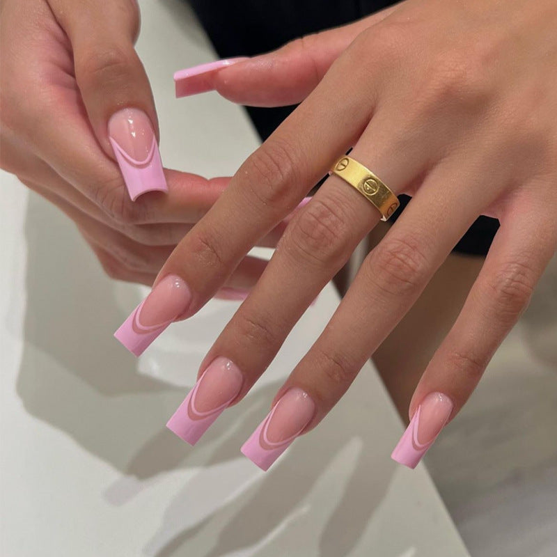 Elegant Heart-Designed Press-On Nail Tips Bowlift