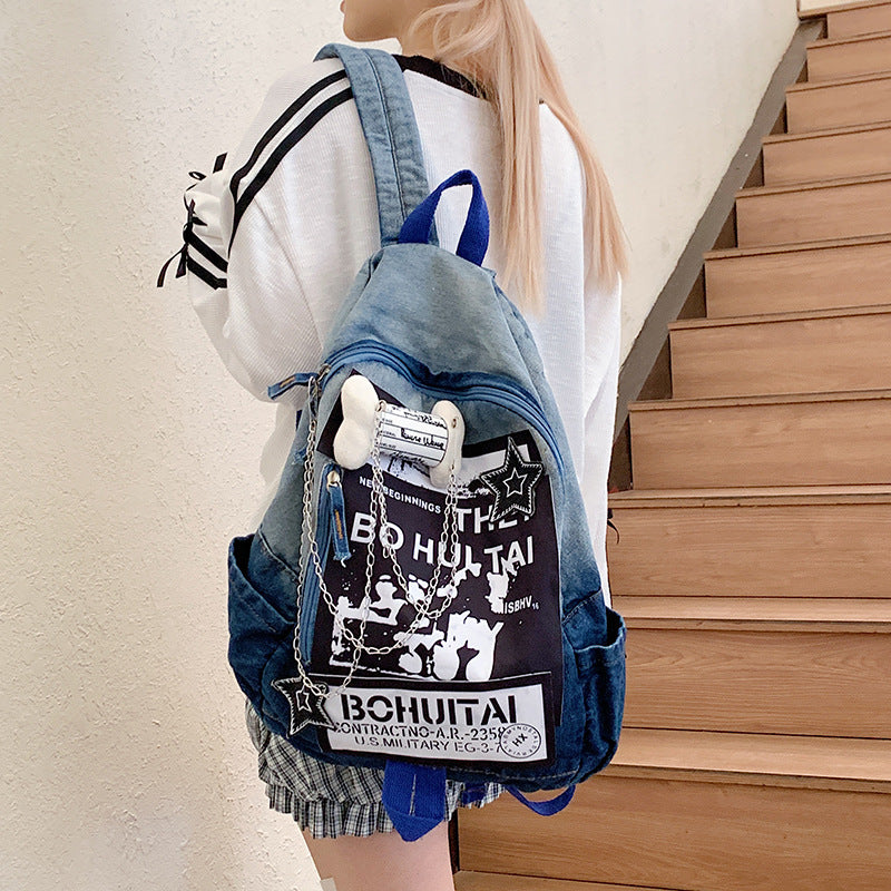 Casual Graphic Print School Backpack Bowlift
