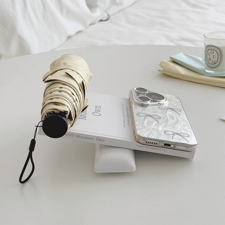 Women portable folding umbrella with wind-resistant mechanism Bowlift
