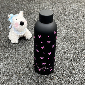Ladies insulated drinking bottle with elegant floral design Bowlift