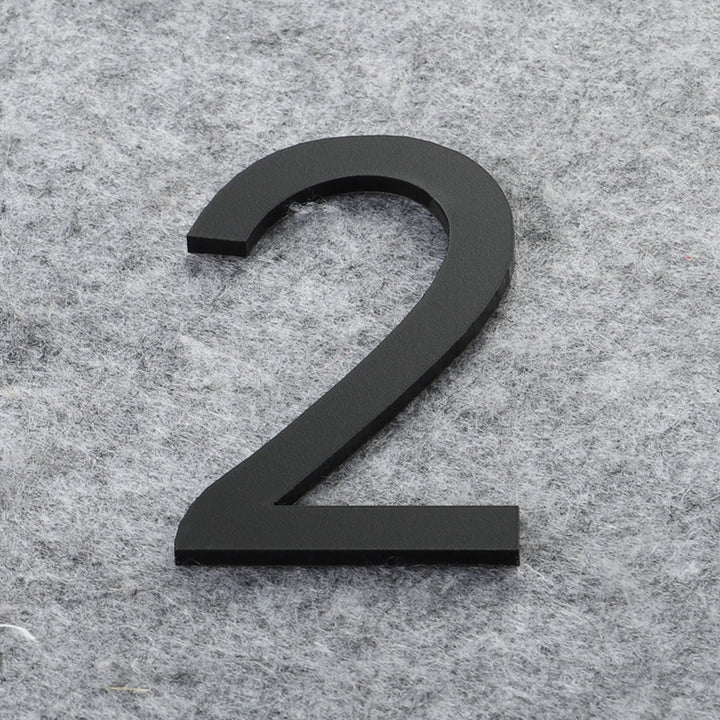 Brushed Metal Adhesive Numerical House Plaque Bowlift
