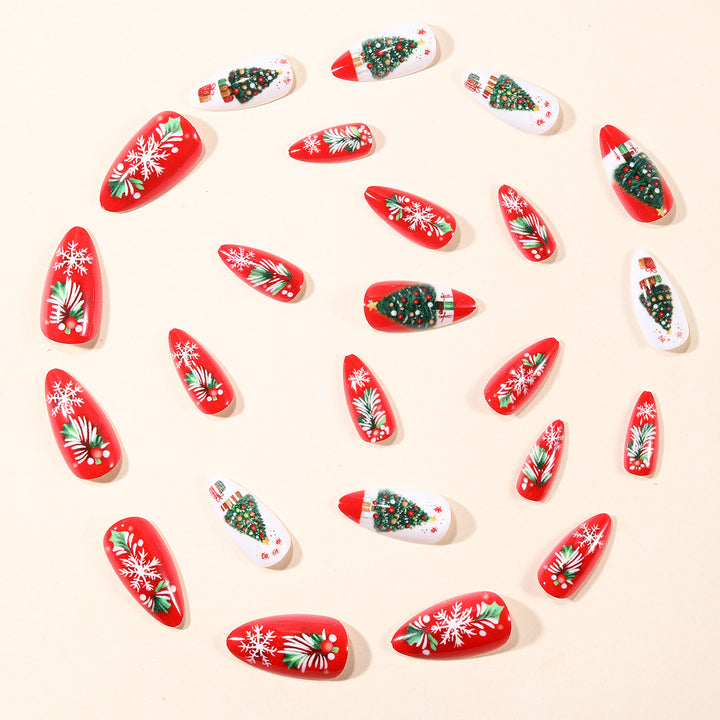 Festive Christmas-Themed Nail Art Extensions Bowlift
