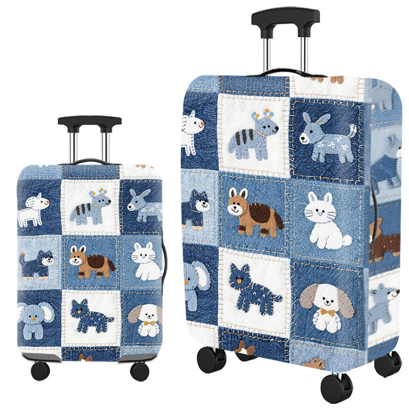 Unisex hard shell suitcase with a playful cat design Bowlift