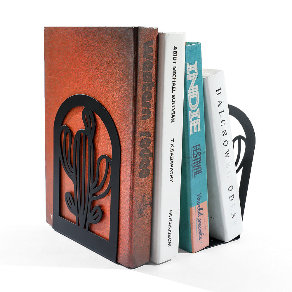 Decorative Cactus-Themed Bookends
