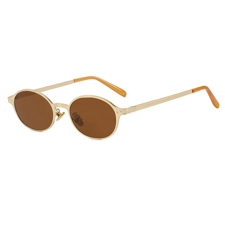Women's round glasses with a delicate metal frame and comfortable nose pads Bowlift