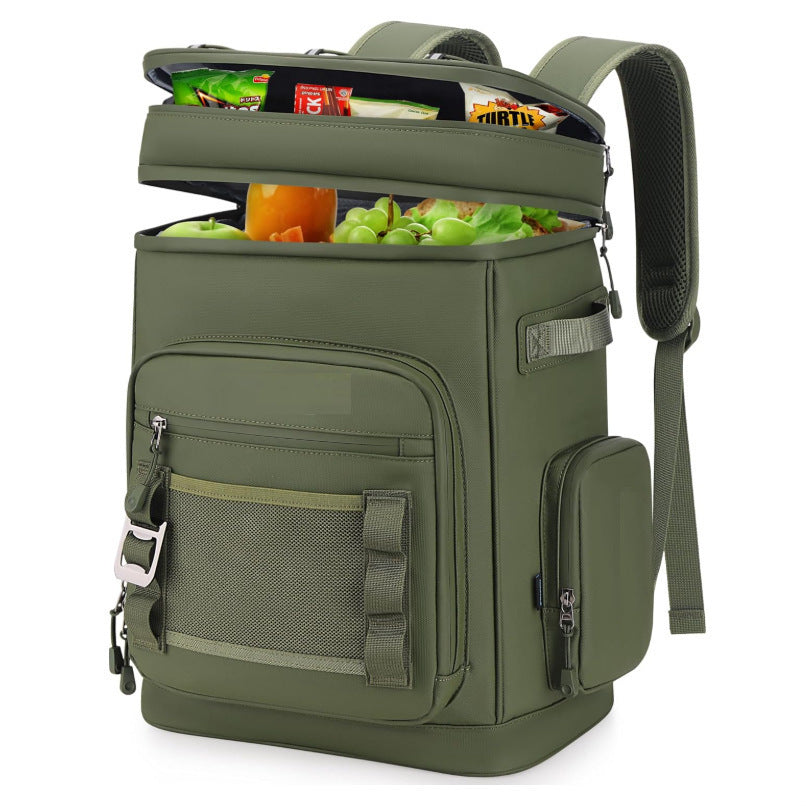 Unisex nano insulated cool backpack with large volume, multiple organizational compartments, and ergonomic shoulder straps Bowlift