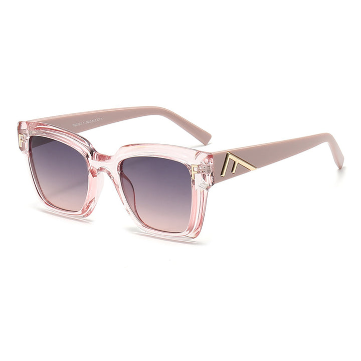 Ladies fashionable square sunglasses with gold details Bowlift