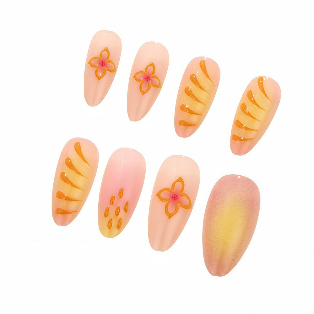 Artful Nail Tips with Floral Motifs Bowlift