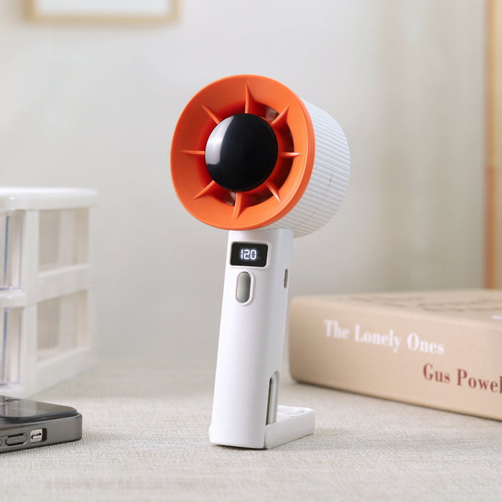 Unisex Portable Hand Fan with LCD Display and USB Charging Function Bowlift