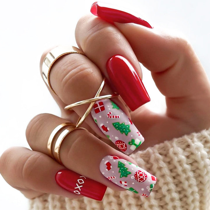 Holiday-Themed Press-On Nail Set Bowlift