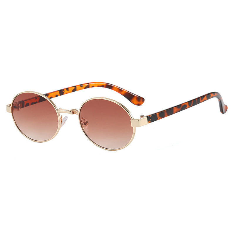 Women's round glasses with elegant metal frame and adjustable nose pads Bowlift