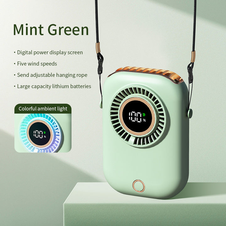 Unisex Portable Digital Hanging Fan Bowlift