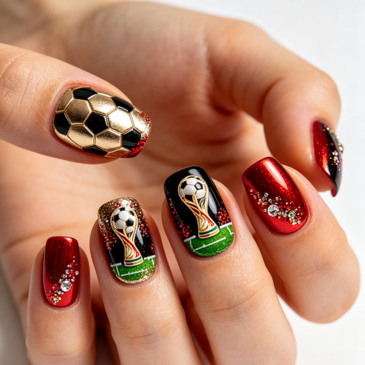 Creative Football Nail Art Bowlift