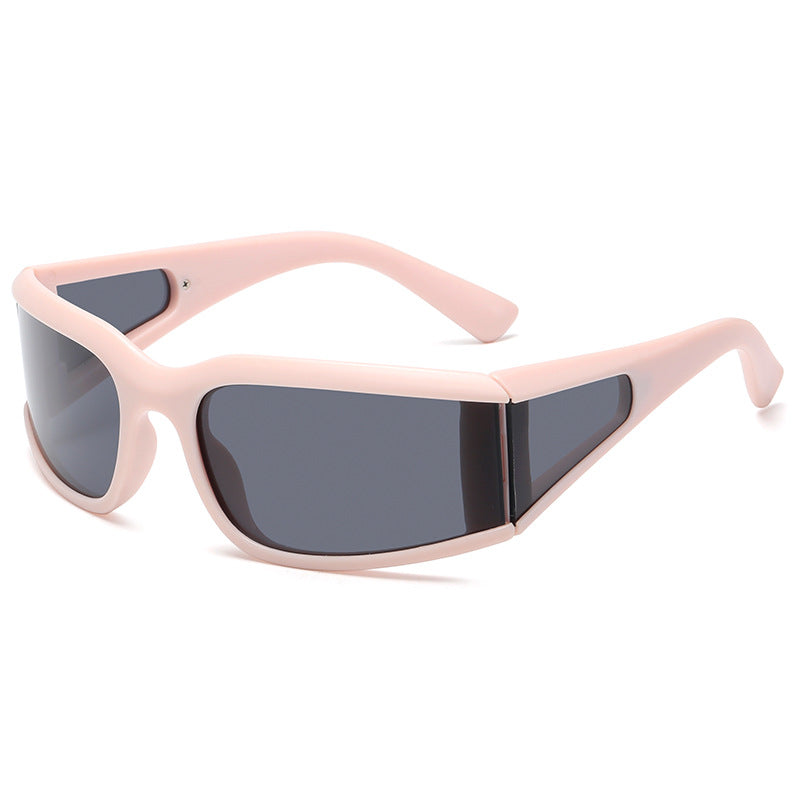 Women's sports sunglasses with particularly ergonomic design and side glare protection Bowlift