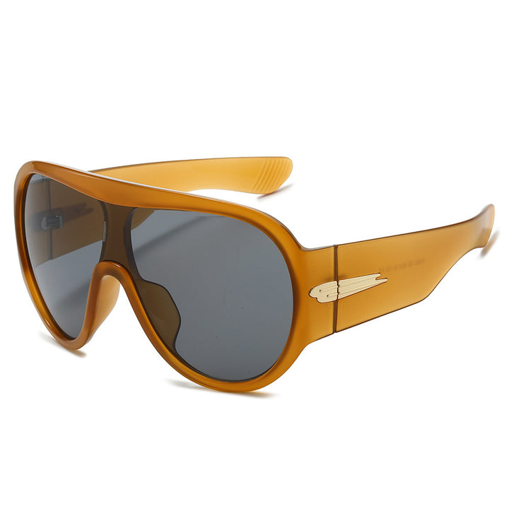 Oversized Retro Shield Sunglasses Bowlift 1787812378
