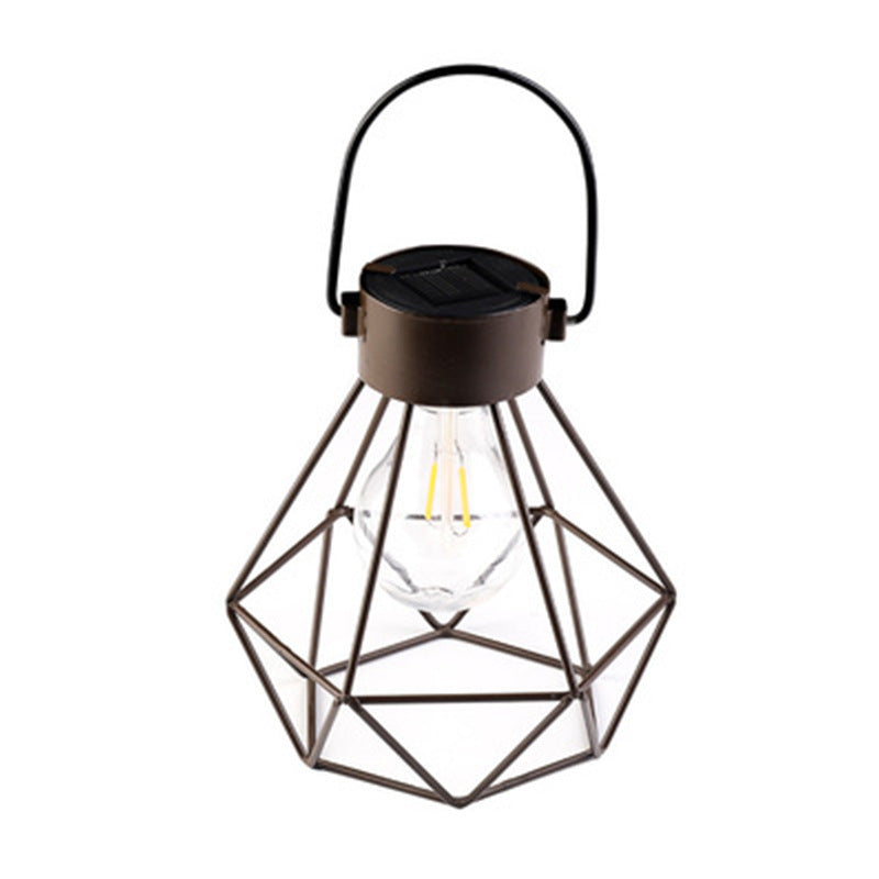 Solar Projection Lantern With Intricate Mandala Cutout And Warm LED Spotlight Bowlift