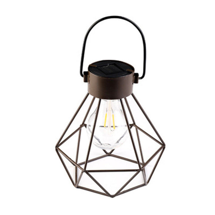 Solar Projection Lantern With Intricate Mandala Cutout And Warm LED Spotlight Bowlift