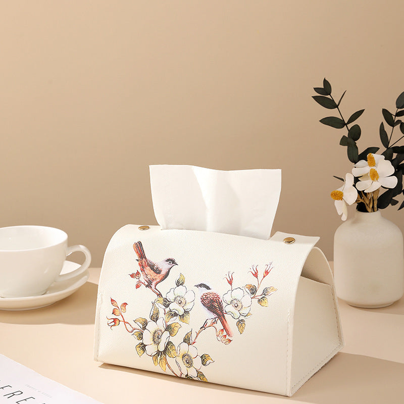 Artistic Floral Tissue Box Cover Bowlift