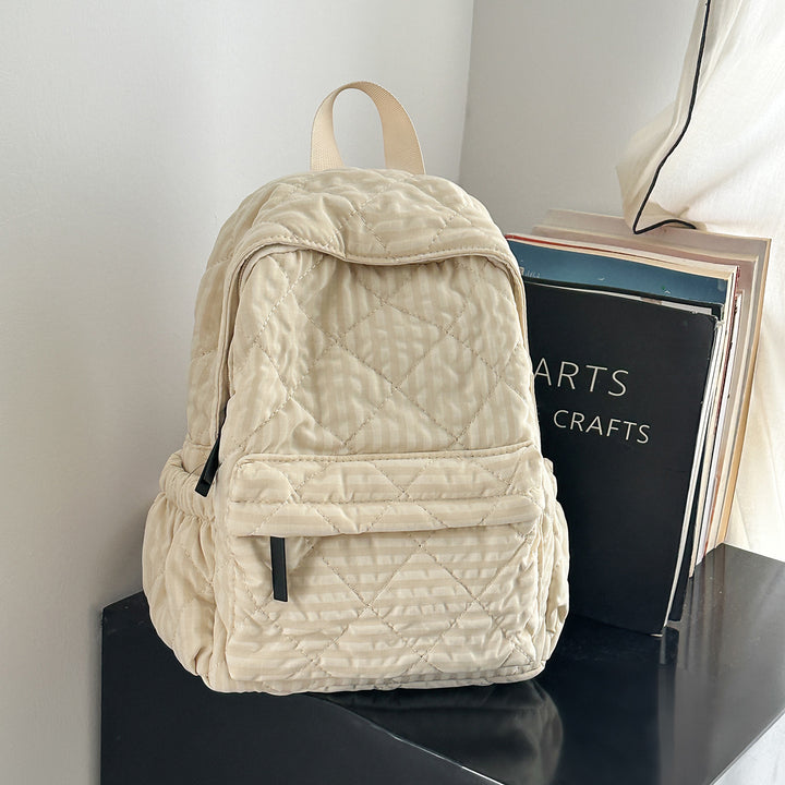 Quilted Multi-Compartment Backpack Bowlift