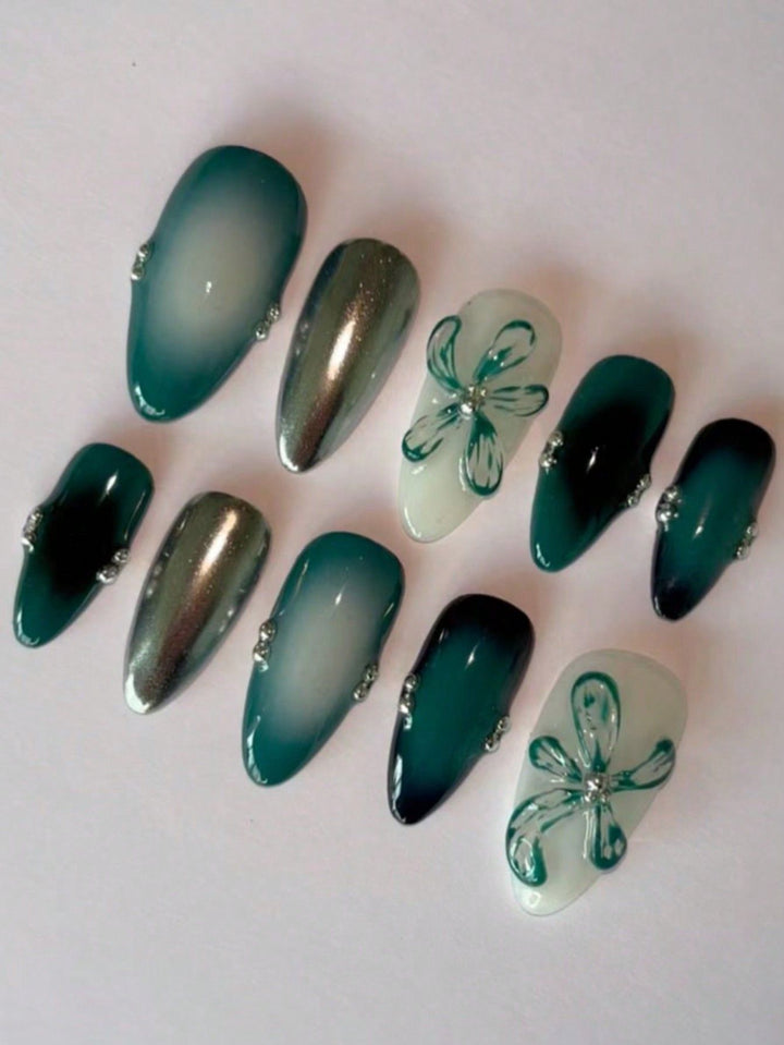 Artistic Press-On Nail Art Set Bowlift