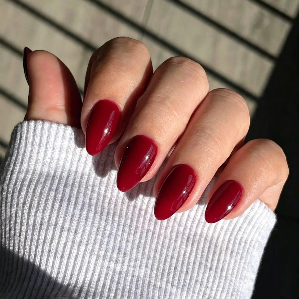 Chic Almond-Shaped Press-On Nail Set Bowlift