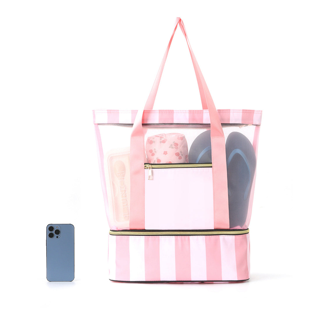 Beach bag with see-through design and large storage Bowlift